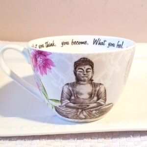 Elegant Buddha Design 16oz. Tea Cup ⚜️Bone China ⚜️ Designed In  England ☕️